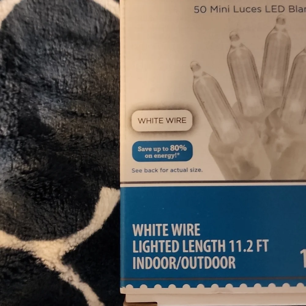NWT 50 count LED cool white mini lights